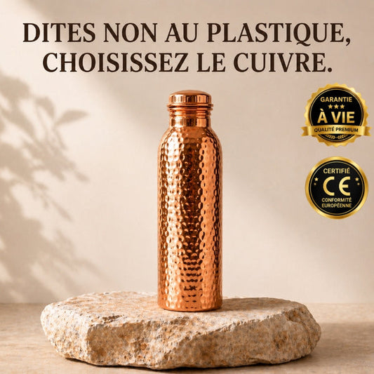 Gourde en Cuivre – Nuvya™ | L’Eau Purifiée Naturellement, Sans Plastique