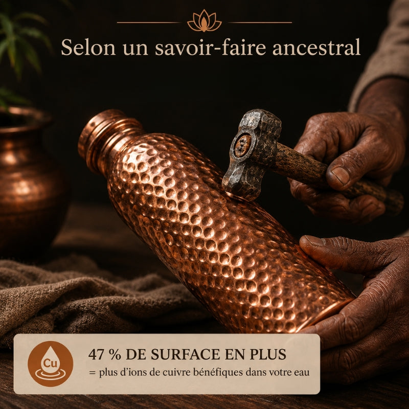 Gourde en Cuivre – Nuvya™ | L’Eau Purifiée Naturellement, Sans Plastique