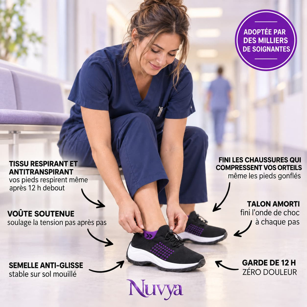 Nuvya — La chaussure pensée pour les soignantes